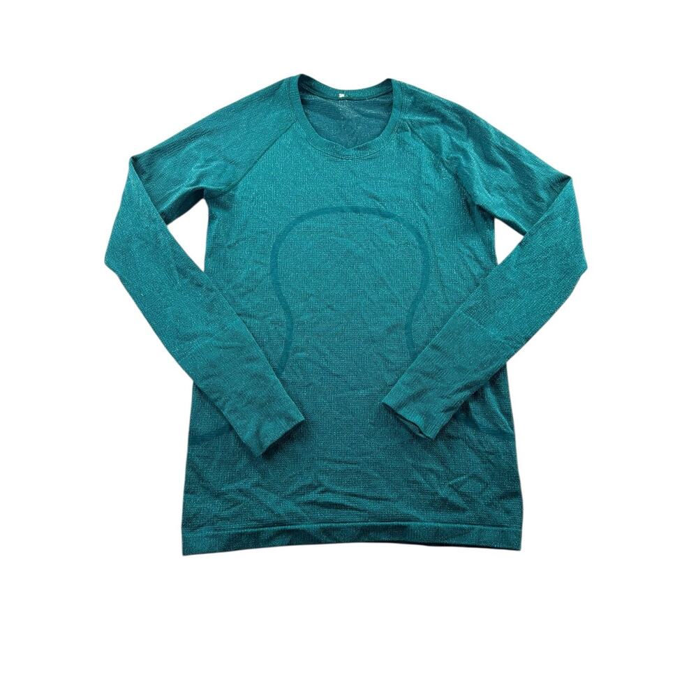 lululemon Swiftly Speed Long Sleeve Shine Shirt 8 Running Slim Fit Workout Gym